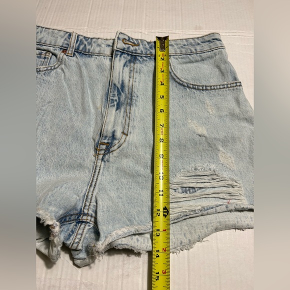 NWT ZARA High Rise Short Rigid Jean Denim Shorts Size 10 - Picture 6 of 8